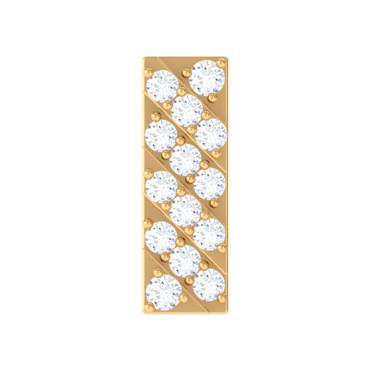 Genuine Diamond Bar Earring for Cartilage Piercing