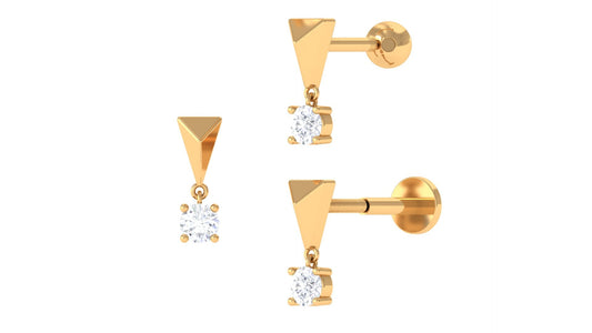Diamond Drop Earring for Helix Piercing