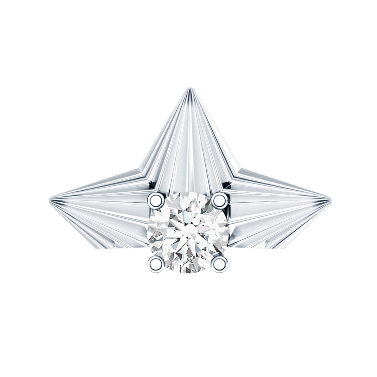 Minimalist Diamond Floral Earring for Cartilage Piercing