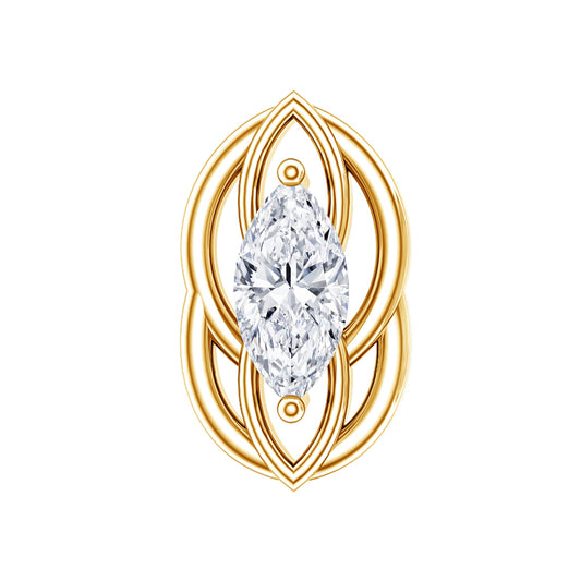 Minimal Marquise Cut Moissanite Cartilage Earring