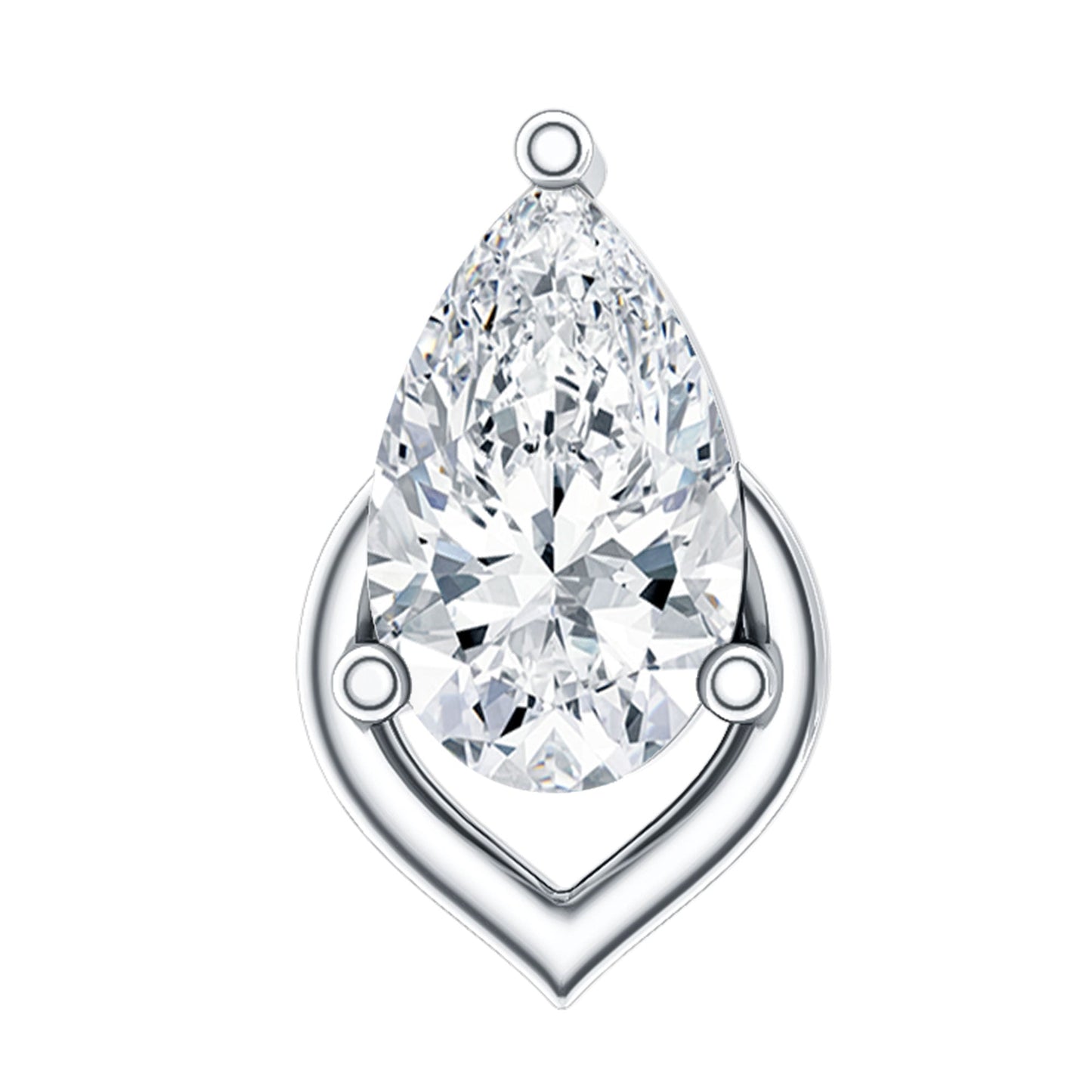 3X5MM Pear Shape Moissanite Solitaire Cartilage Earring