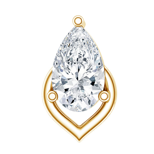 3X5MM Pear Shape Moissanite Solitaire Cartilage Earring