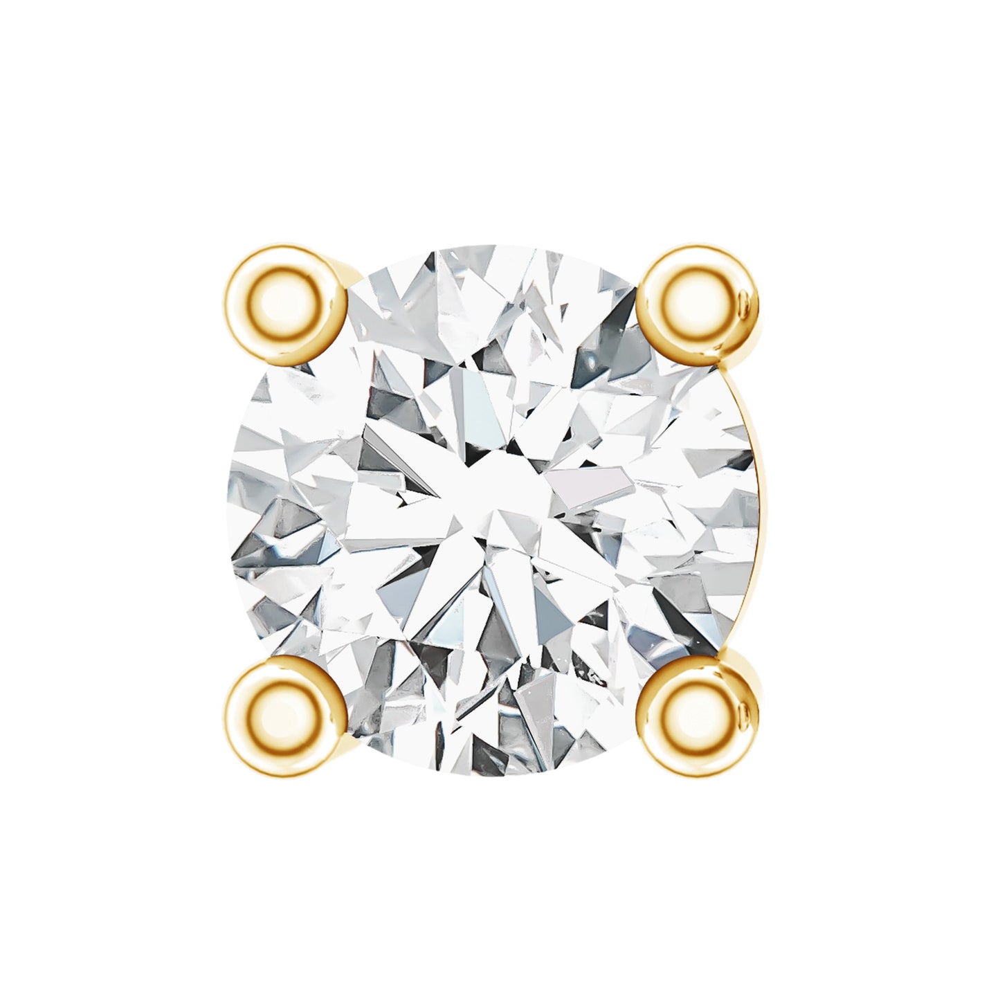 Dainty Moissanite Solitaire Conch Earring