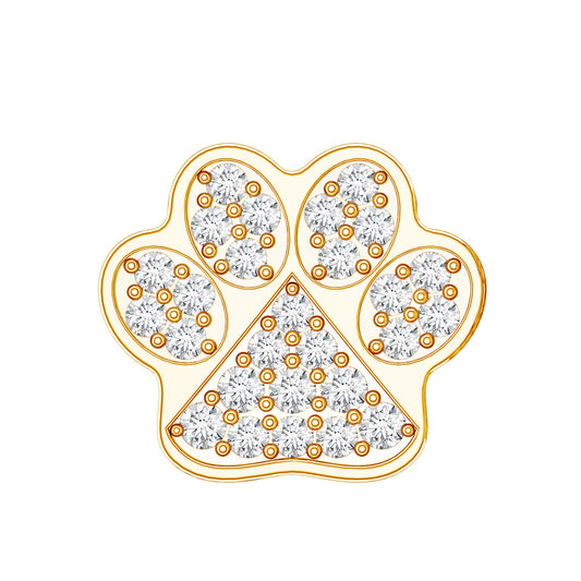 Certified Diamond Paw Cartilage Earring