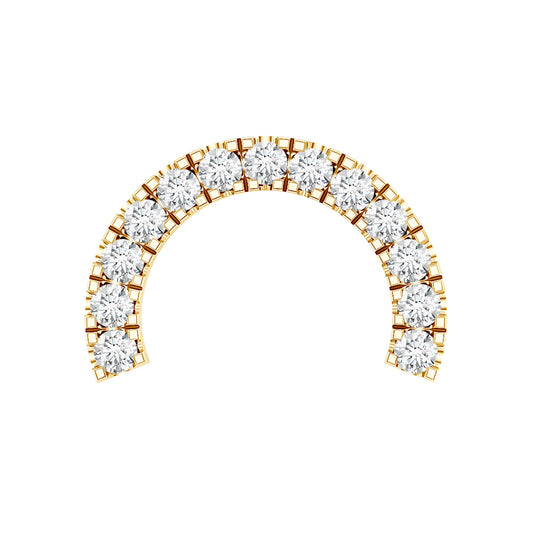 Certified Diamond Half Circle Earring for Piercing
