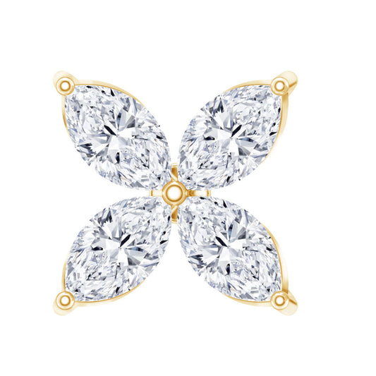 Marquise Four Petal Flower Cartilage Earring