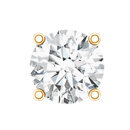 Minimalist Diamond Solitaire Conch Earring