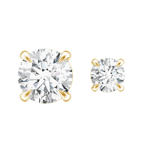 Brilliant Cut Diamond Solitaire Earring Set for Helix Piercing