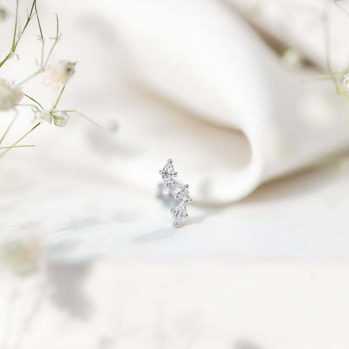 Classic Marquise Diamond Helix Earring