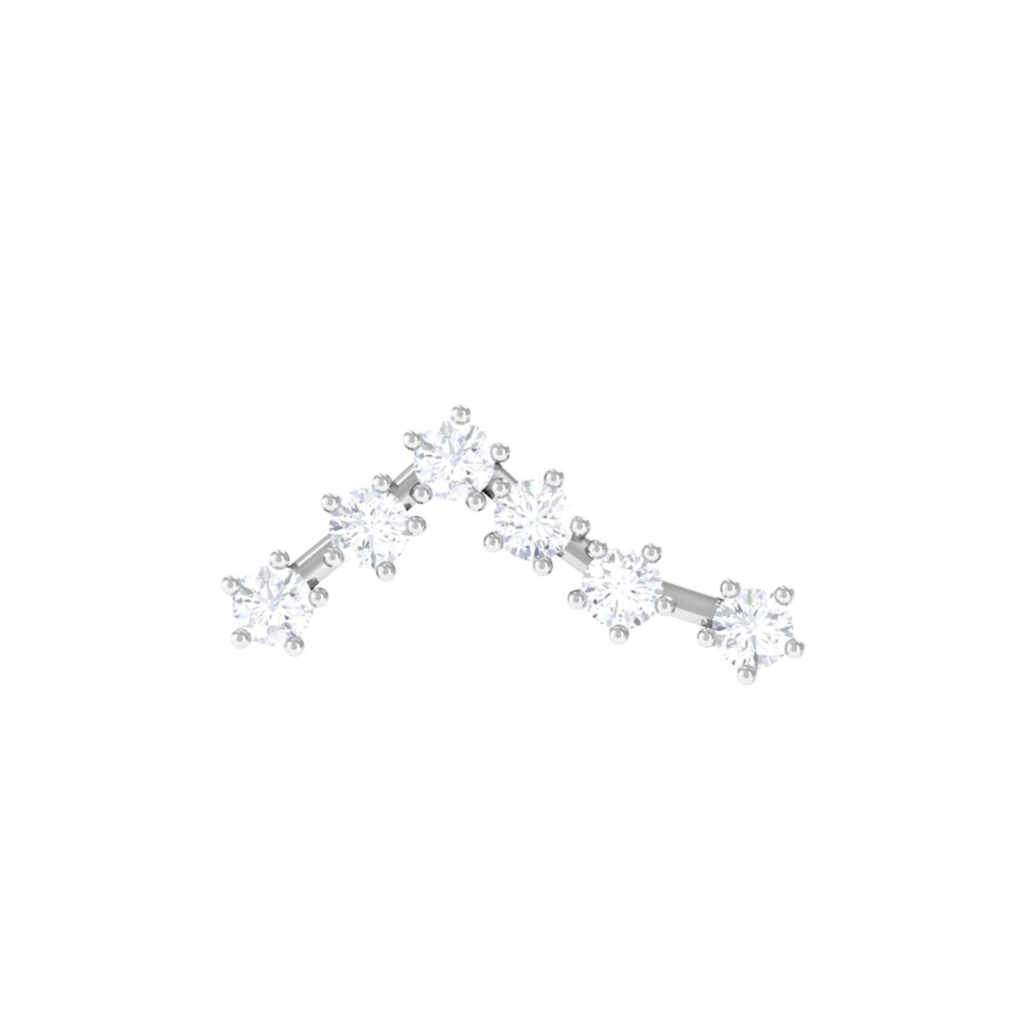 Diamond Pisces Zodiac Earring for Cartilage Piercing