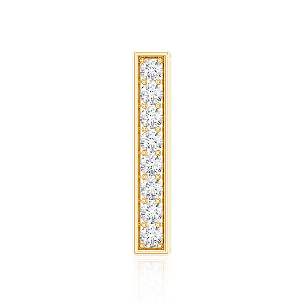 Minimalist Diamond Bar Earring for Helix Piercing