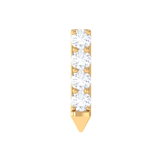 Natural Diamond Tiny Bar Tragus Earring