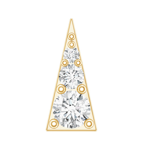 Dainty Diamond Triangle Tragus Earring