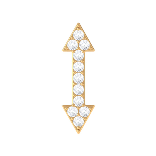 Natural Diamond Arrow Tragus Earring for Women