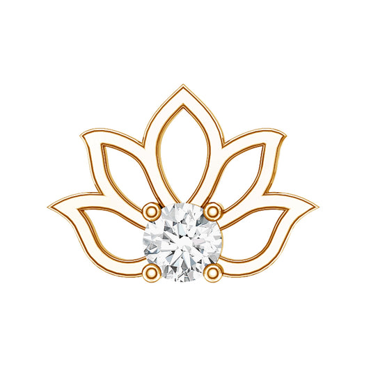 Nature Inspired Diamond Lotus Earring