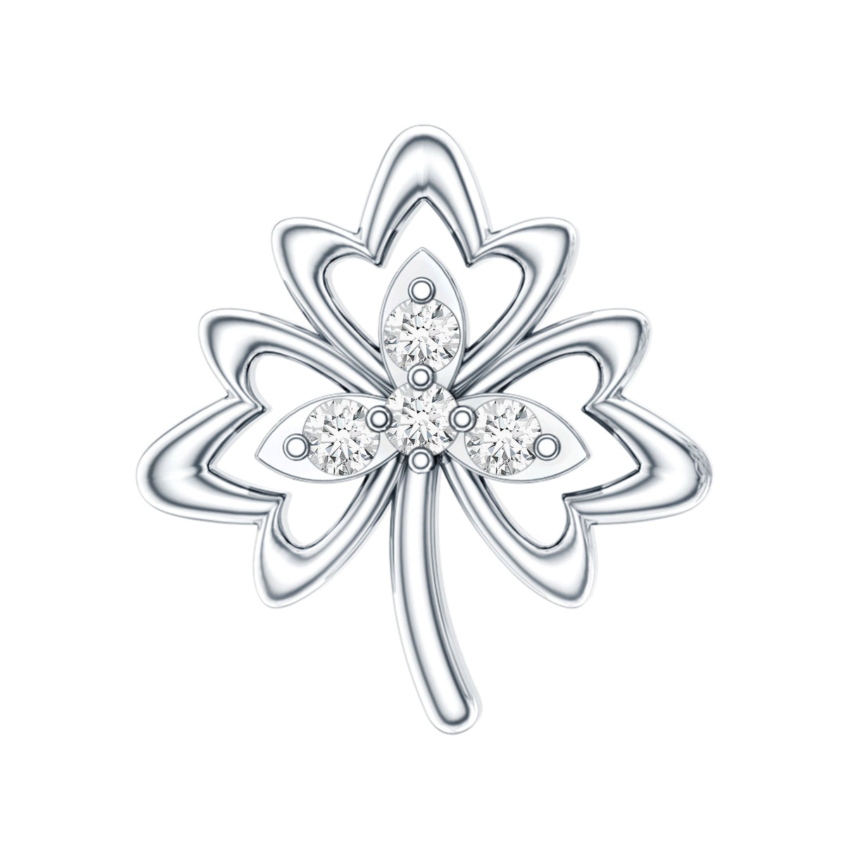 Diamond Nature Inspired Earring for Helix Piercing