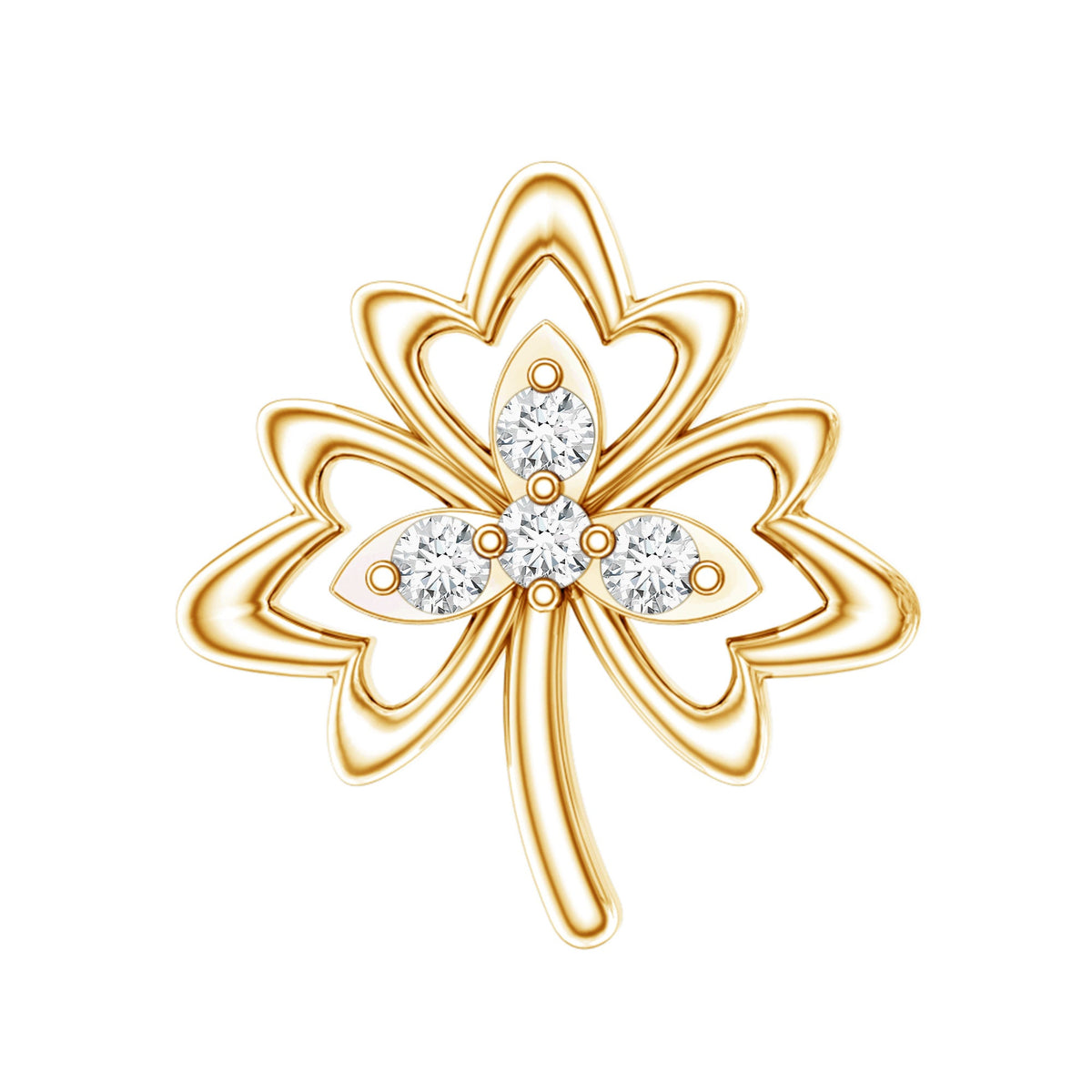Diamond Nature Inspired Earring for Helix Piercing