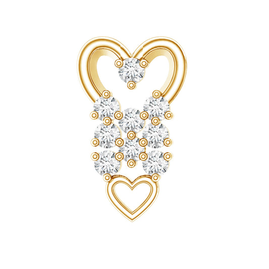 Diamond Heart Cartilage Earring