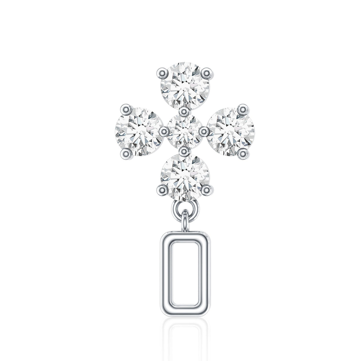 Simple Diamond Drop Earring for Helix Piercing