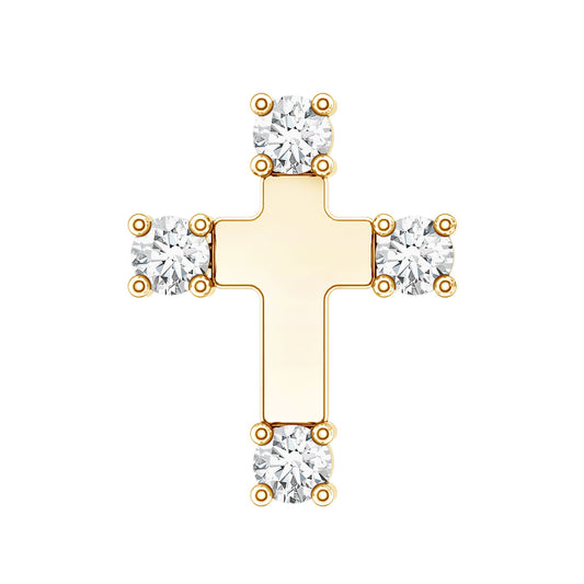 Diamond Cross Cartilage Earring