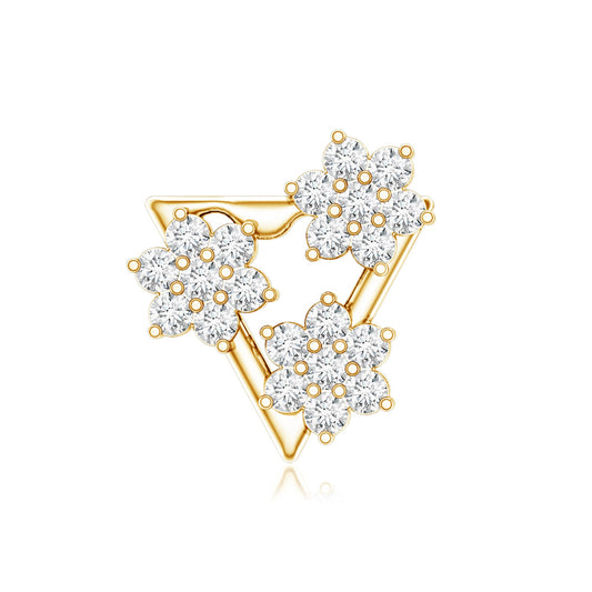 Diamond Triangle Earring for Helix Piercing