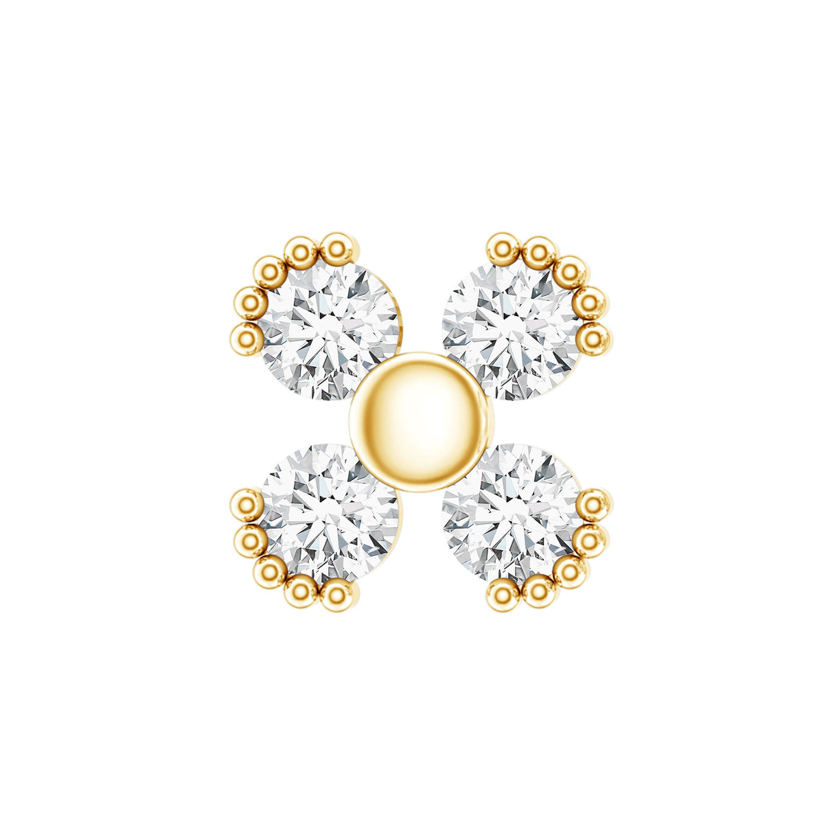 Round Diamond Minimal Helix Earring
