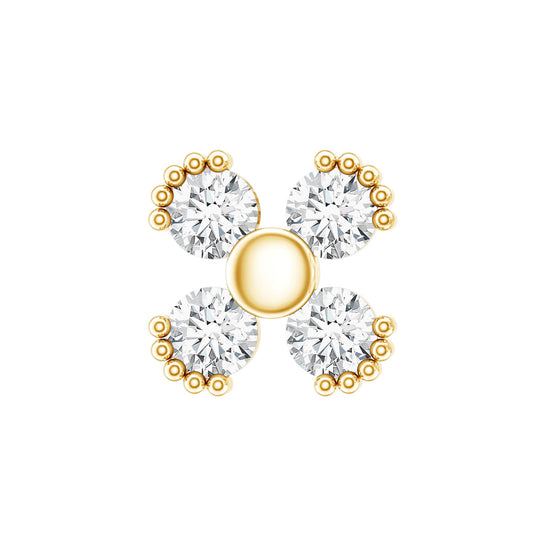 Round Diamond Minimal Helix Earring