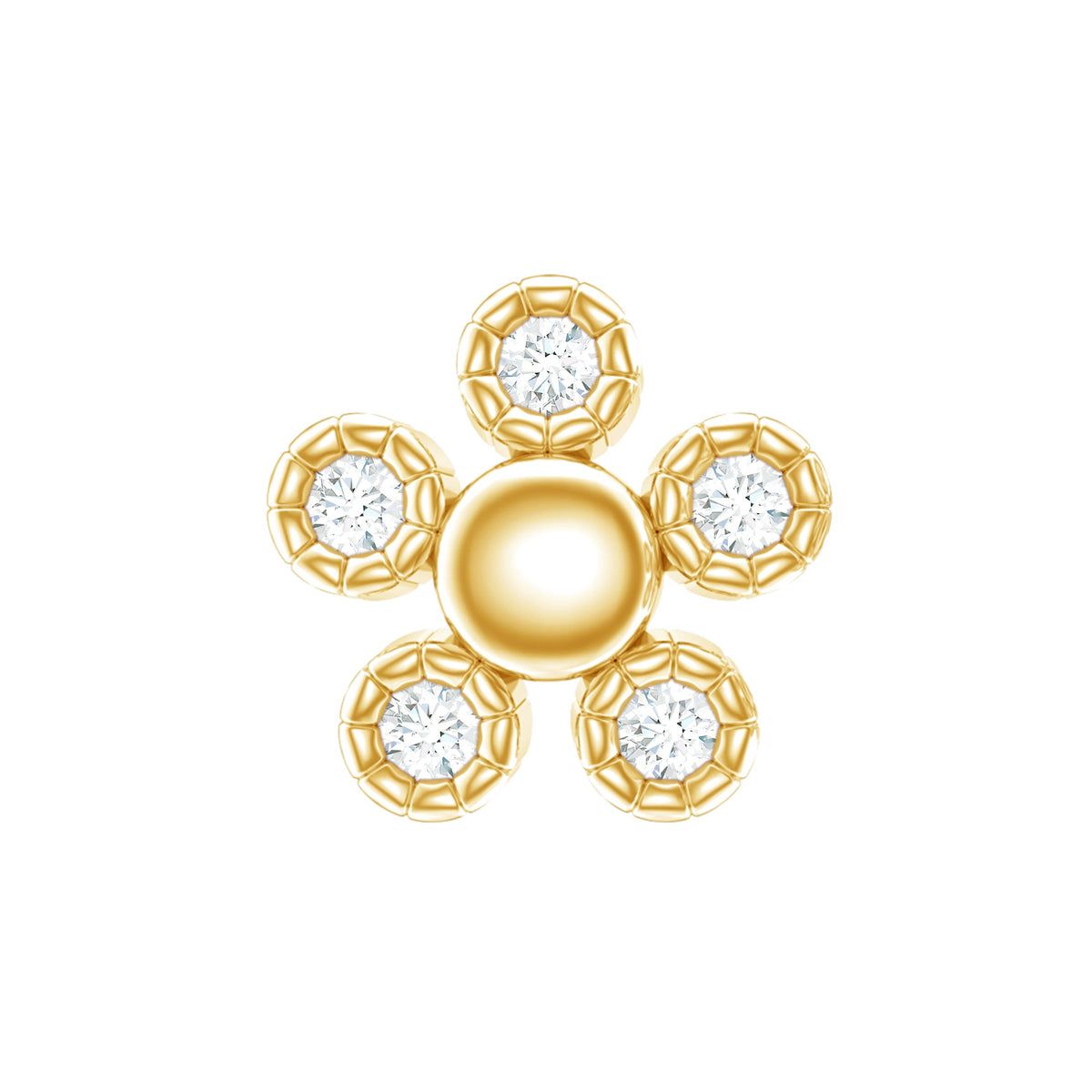 Diamond Floral Cartilage Earring
