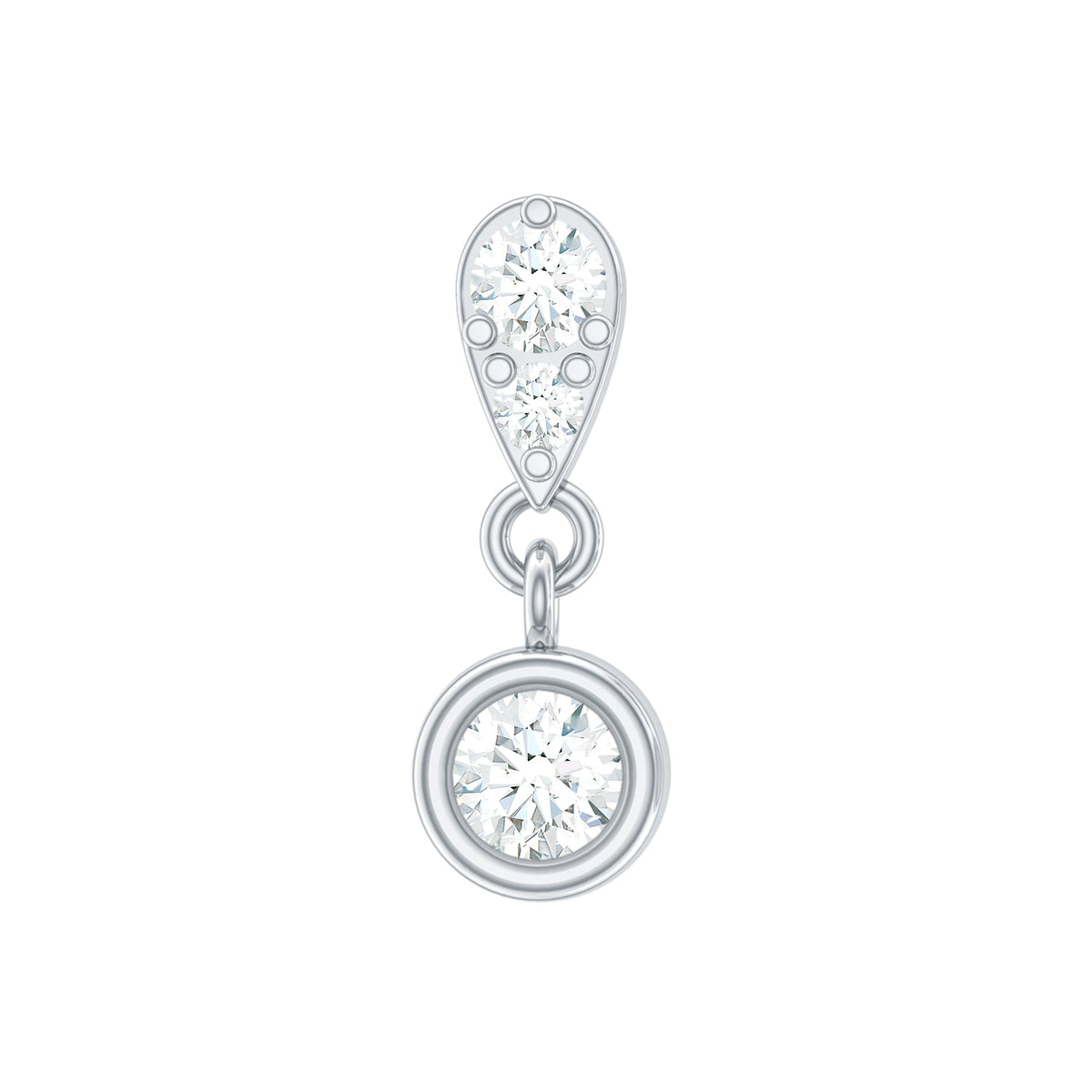 Diamond Cartilage Drop Earring