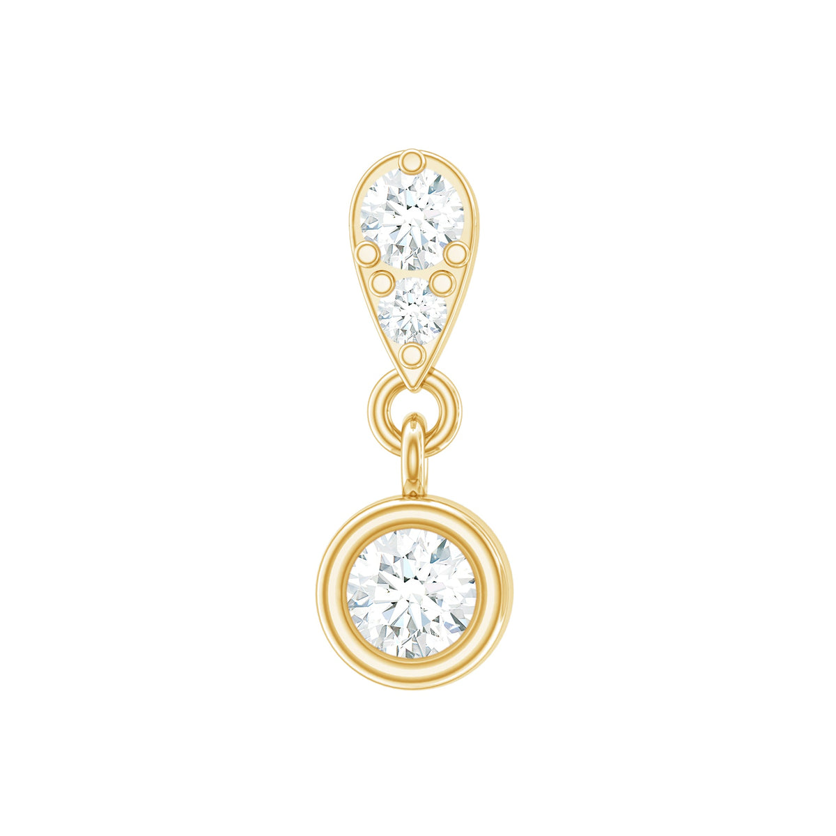 Diamond Cartilage Drop Earring