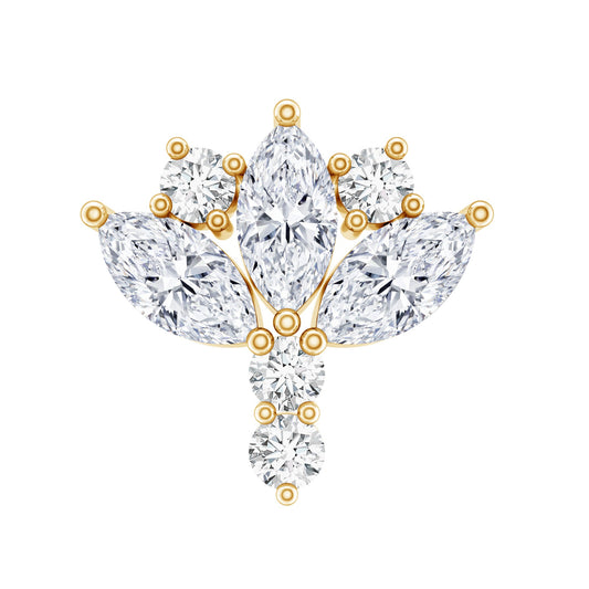 Diamond Lotus Cartilage Earring