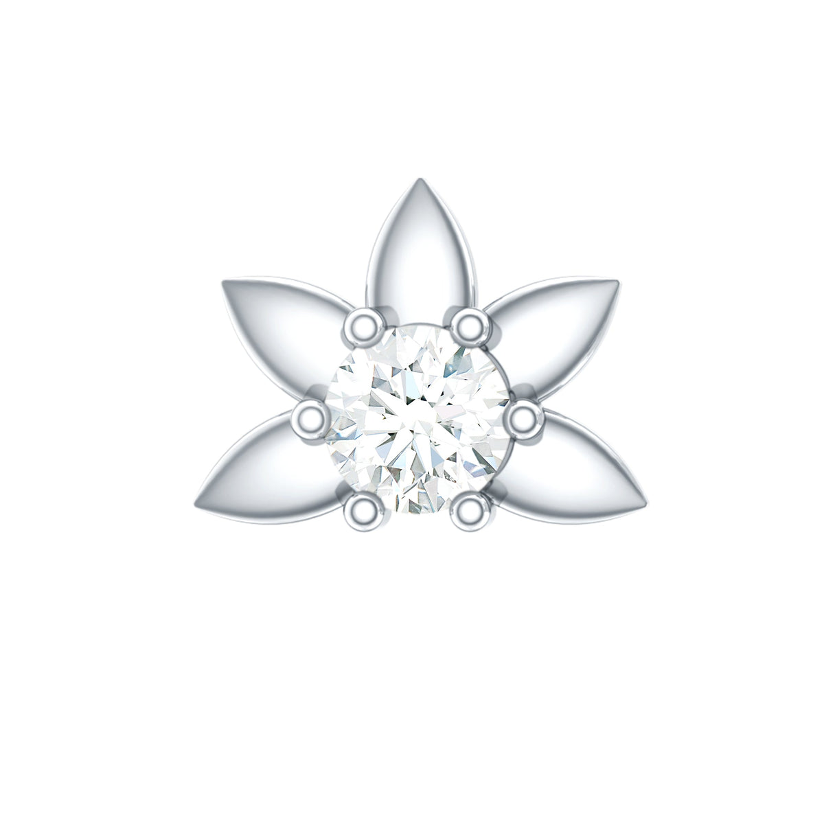Diamond Floral Earring for Tragus Piercing
