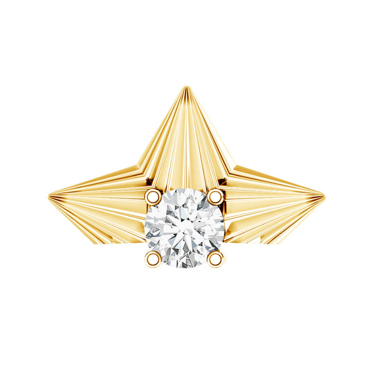 Minimalist Diamond Floral Earring for Cartilage Piercing
