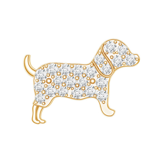 Adorable Diamond Puppy Earring for Helix Piercing