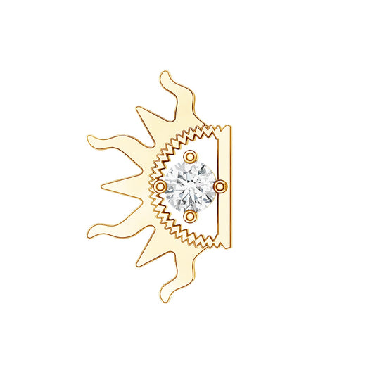 Diamond Half Sun Tragus Earring