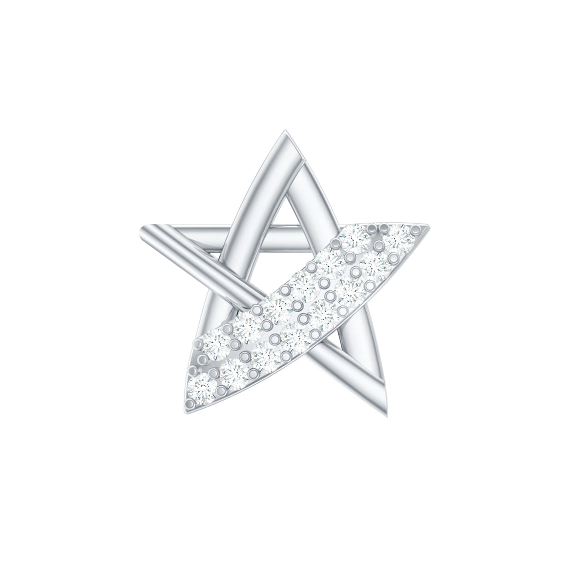 Diamond Star Earring for Helix Piercing
