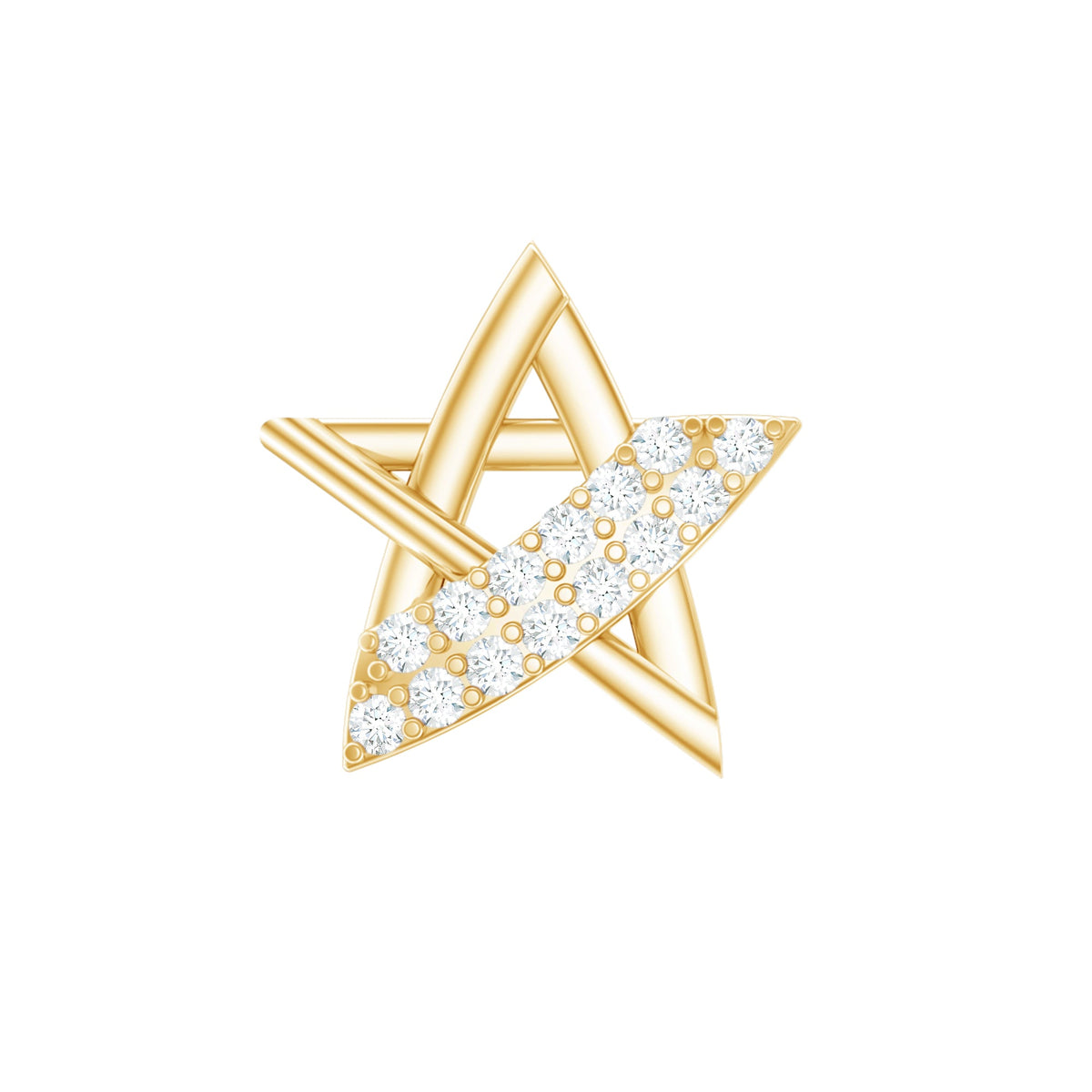 Diamond Star Earring for Helix Piercing