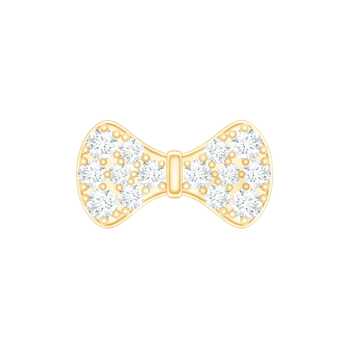 Cute Diamond Bow Earring for Tragus Piercing