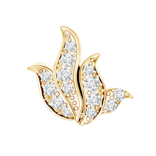 Diamond Leaf Helix Earring for Women