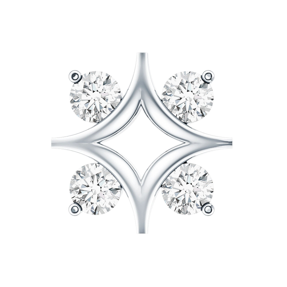 Round Moissanite Star Earring for Helix Piercing