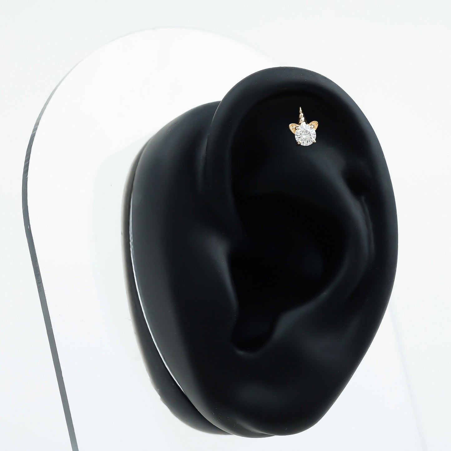 Cute Moissanite Unicorn Helix Earring for Women