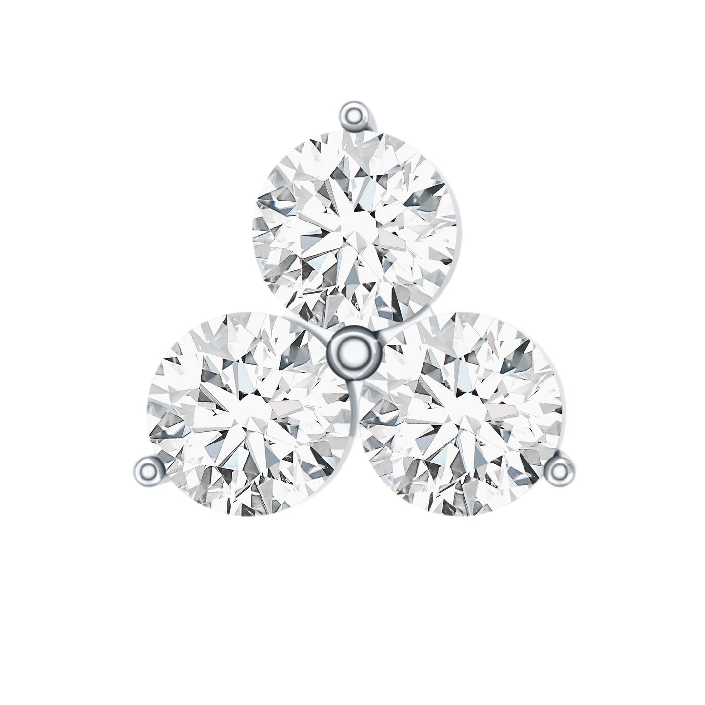 Dainty Diamond Trio Earring for Helix Piercing