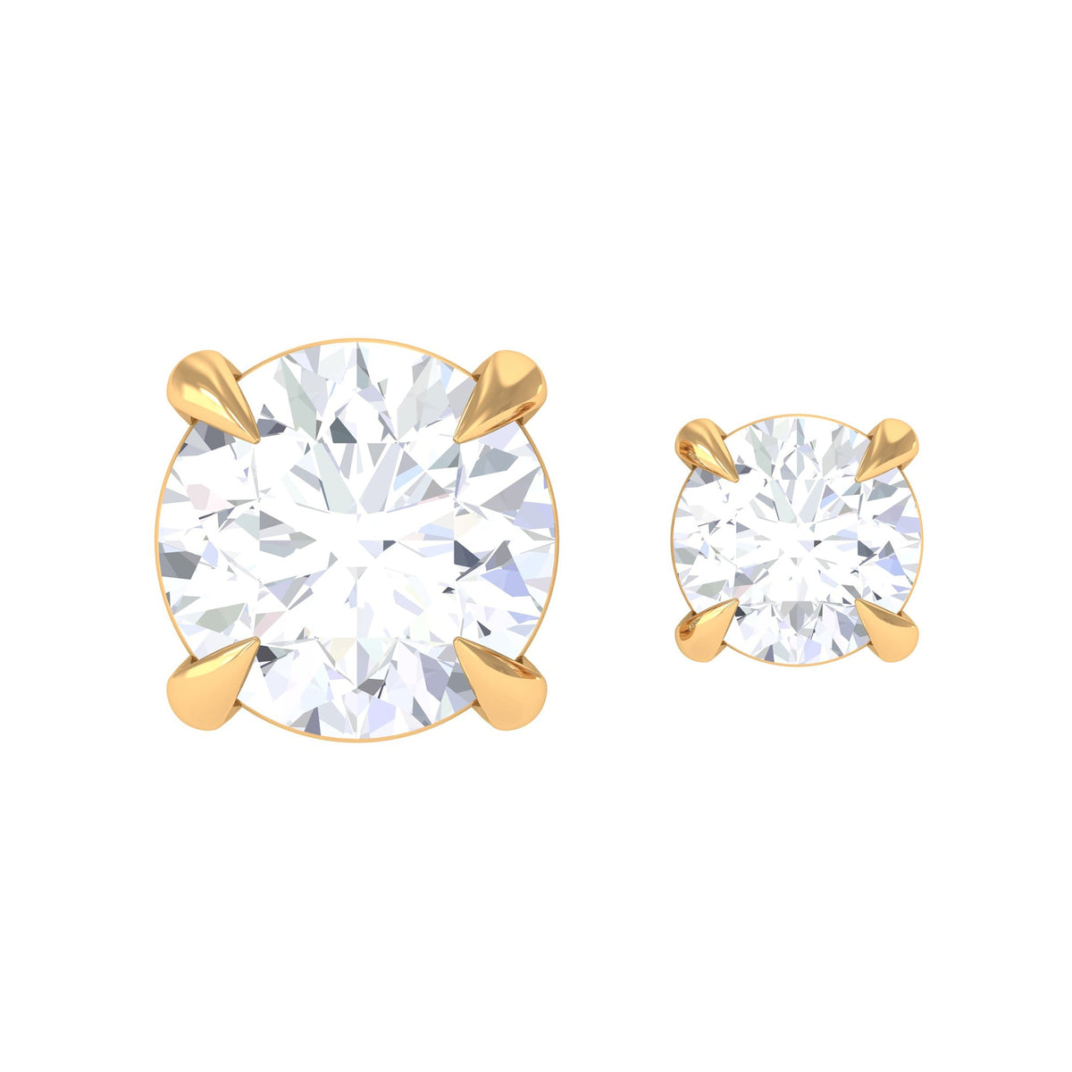 Brilliant Cut Diamond Solitaire Earring Set for Helix Piercing
