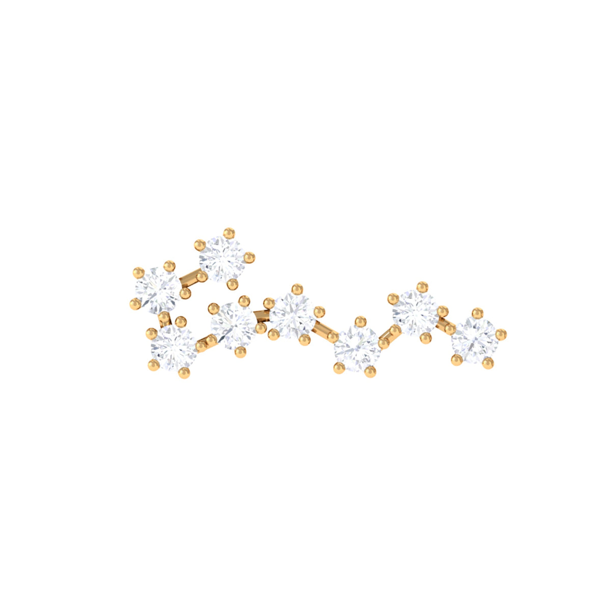 Certified Diamond Scorpio Zodiac Earring for Helix Piercing
