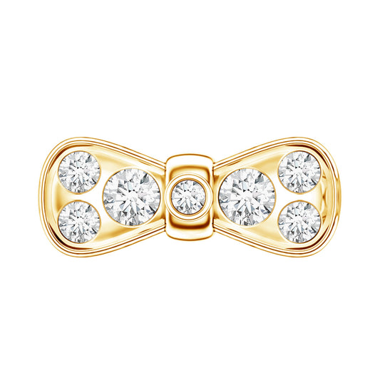 Moissanite Cute Bow Cartilage Earring with Certificate
