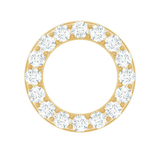Minimal Moissanite Circle Helix Earring for Women