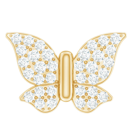 Exquisite Moissanite Butterfly Cartilage Earring