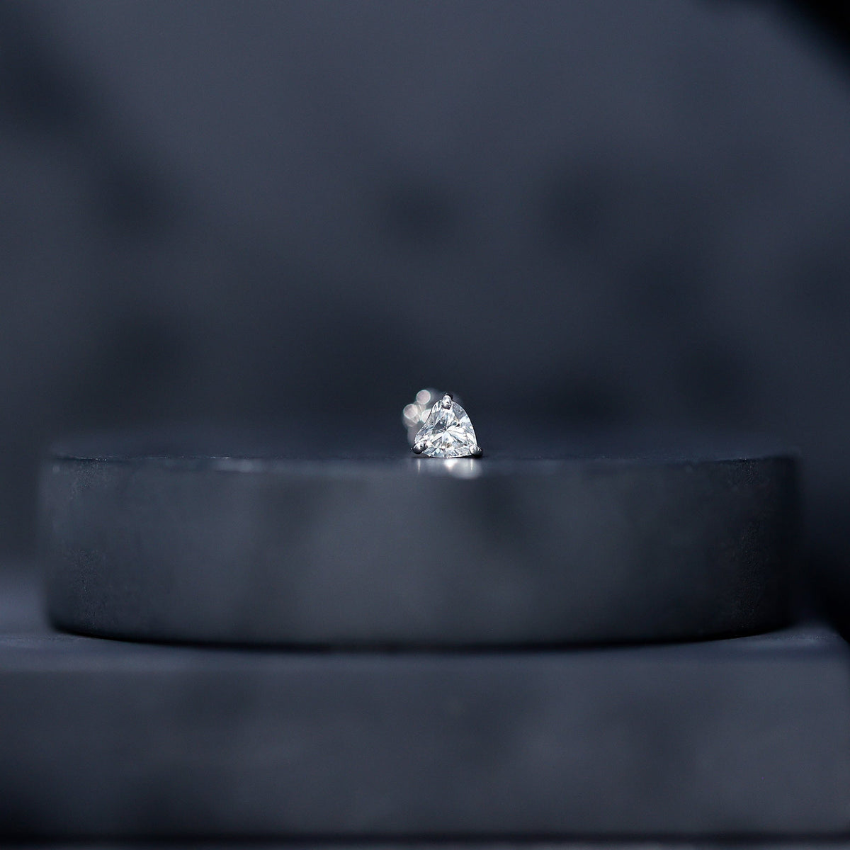 Heart Shape Moissanite Earring for Tragus Piercing