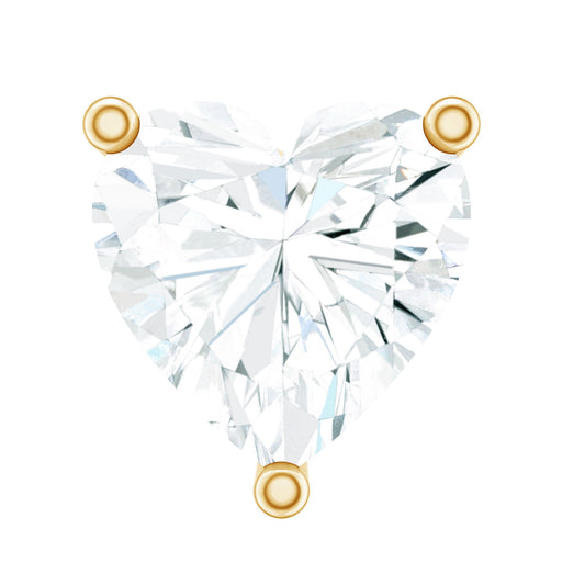 Heart Shape Moissanite Earring for Tragus Piercing