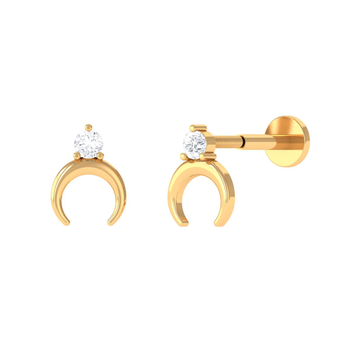 Diamond Minimalist Earring for Helix Piercing